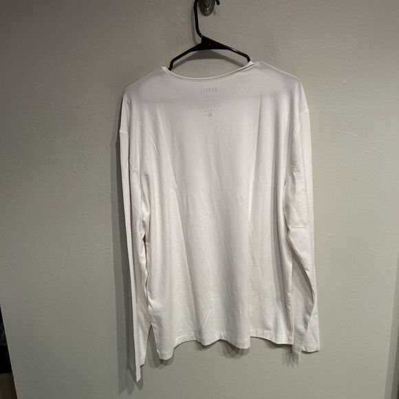 Nobull Mens XL Long Sleeve Shirt White Performance Gym Stretch - Picture 5 of 5